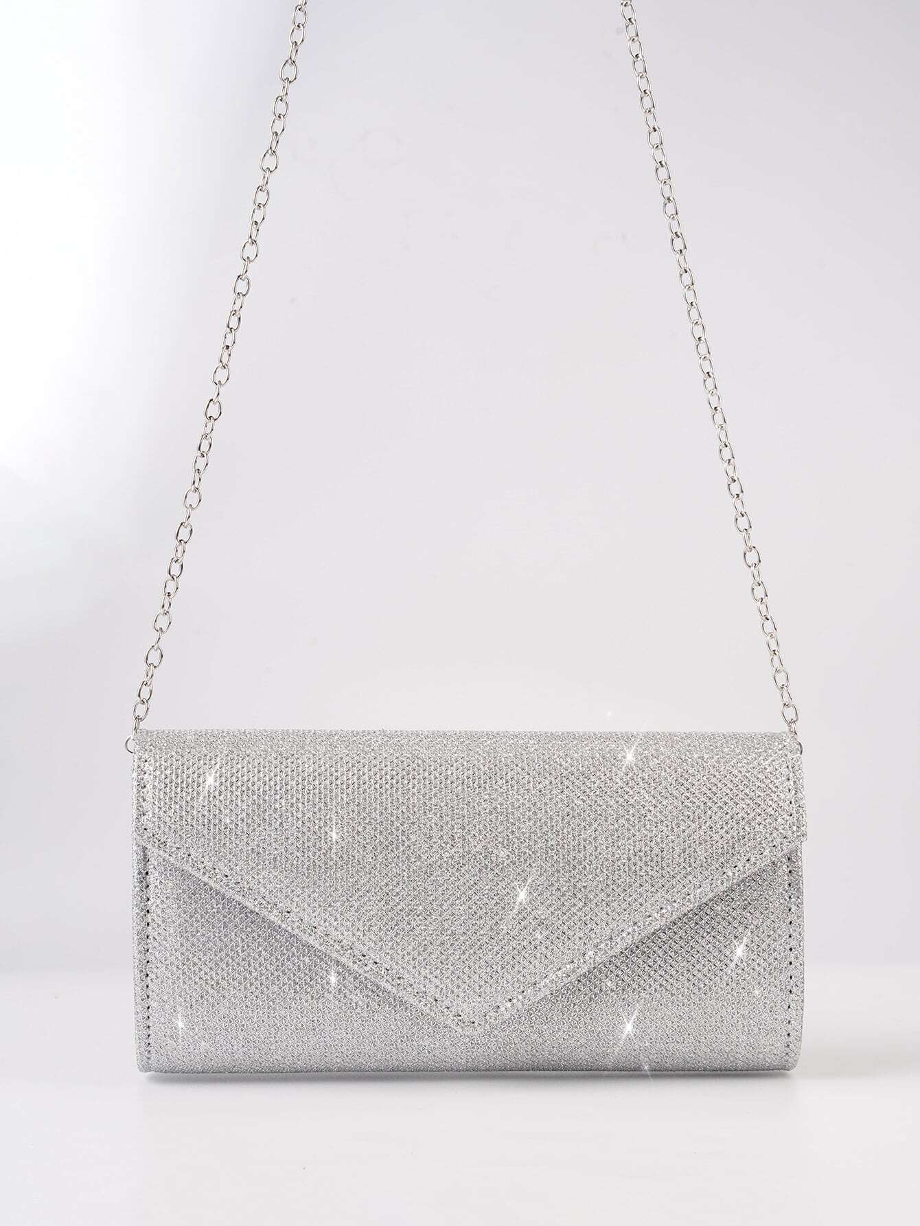 Daily Clutch Wedding Party Bling Metal Chain