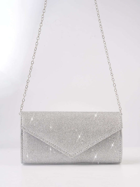 Daily Clutch Wedding Party Bling Metal Chain