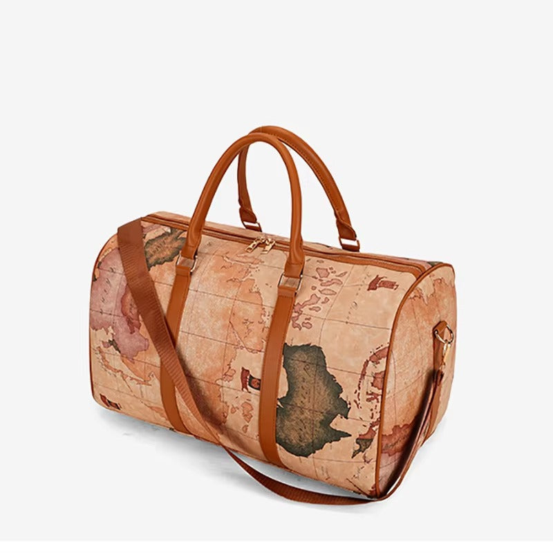 Vintage PU Leather Travel Duffle Bag