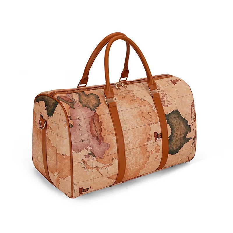 Vintage PU Leather Travel Duffle Bag