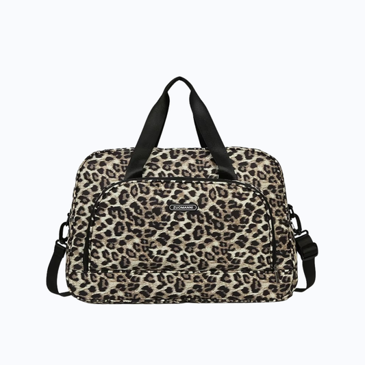Leopard Print Travel Duffle Bag