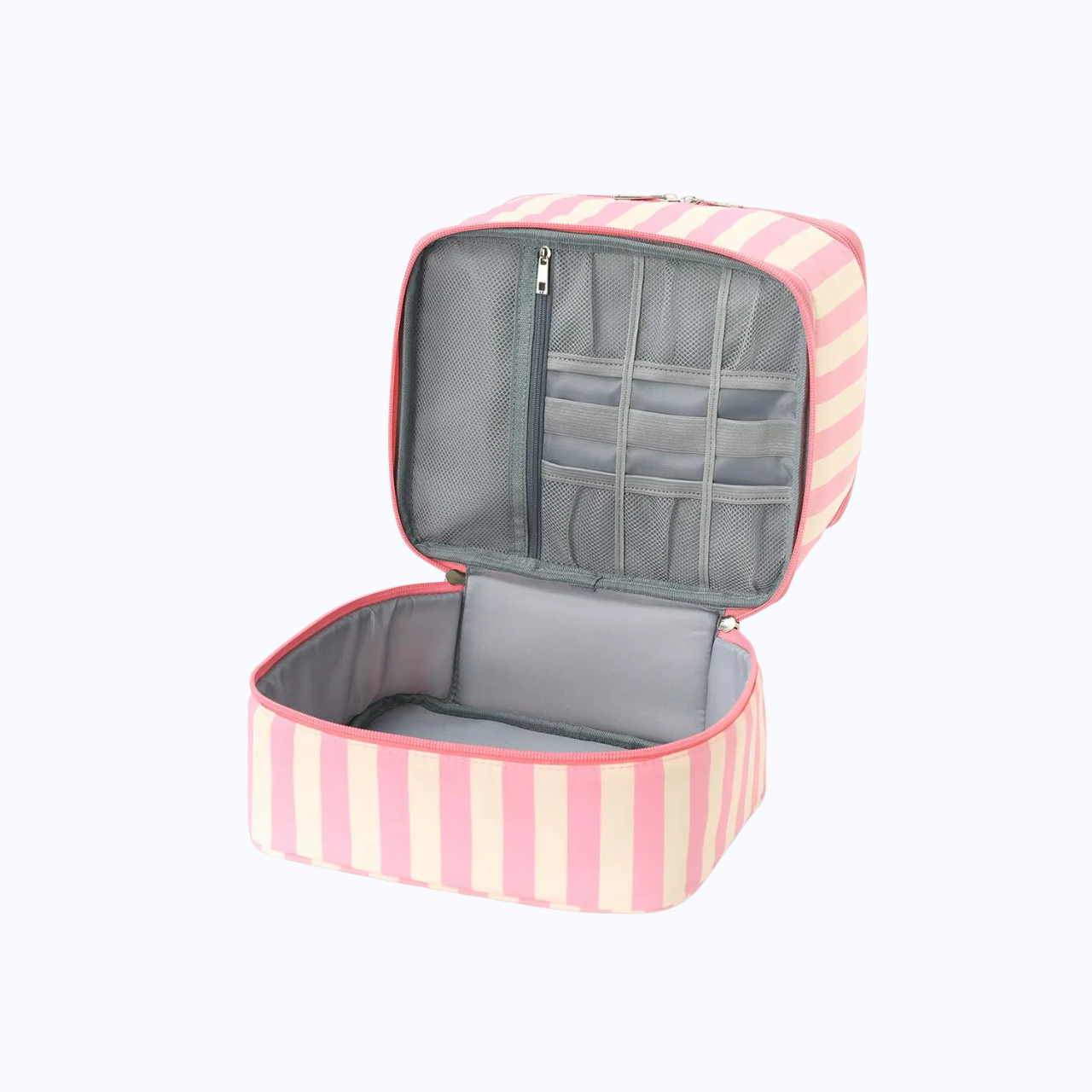 Large Capacity Striped Makeup Case