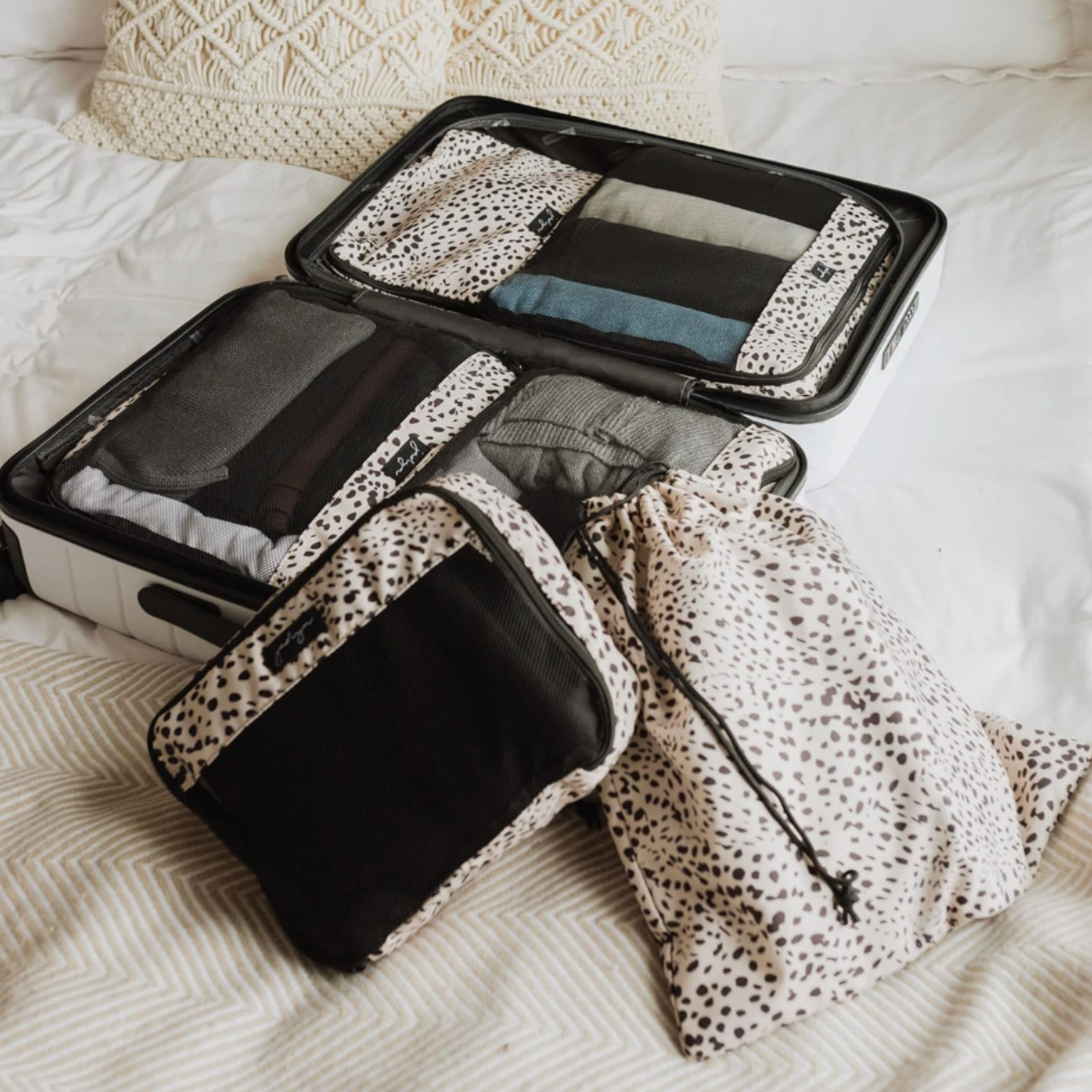 Premium Cheetah Packing Cubes Set