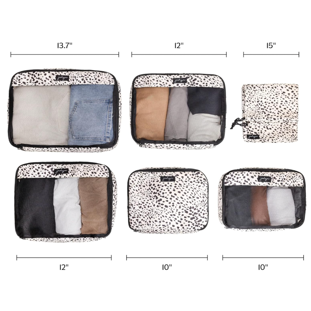 Premium Cheetah Packing Cubes Set